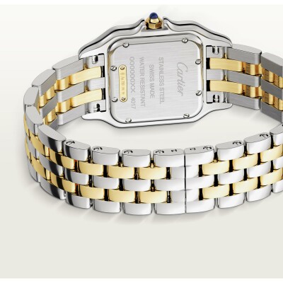 Montre Panthère de Cartier Moyen modèle, mouvement quartz, or jaune, acier