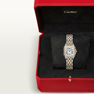Montre Panthère de Cartier Petit modèle, mouvement quartz, or jaune, acier