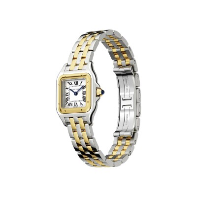 Montre Panthère de Cartier Petit modèle, mouvement quartz, or jaune, acier