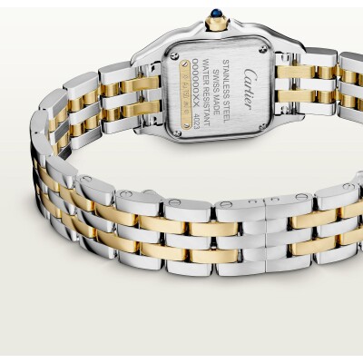 Montre Panthère de Cartier Petit modèle, mouvement quartz, or jaune, acier