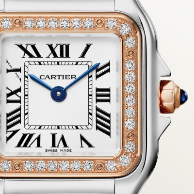 Montre Panthère de Cartier Petit modèle, mouvement quartz, or rose, acier, diamants