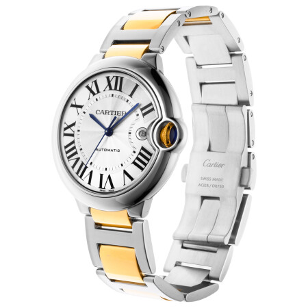 Montre Ballon Bleu de Cartier 42mm, mouvement automatique, or jaune, acier