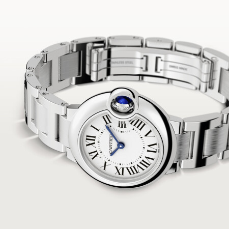 Montre Ballon Bleu de Cartier 28mm, mouvement quartz, acier