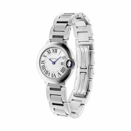 Montre Ballon Bleu de Cartier 28mm, mouvement quartz, acier