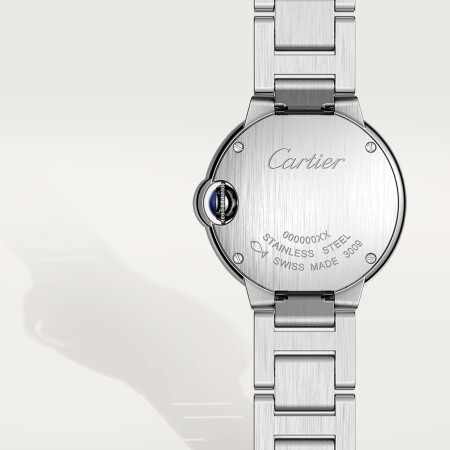 Montre Ballon Bleu de Cartier 28mm, mouvement quartz, acier