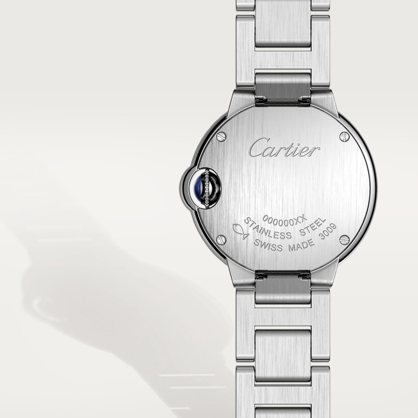 Ballon Bleu de Cartier watch, 28mm, quartz movement, steel