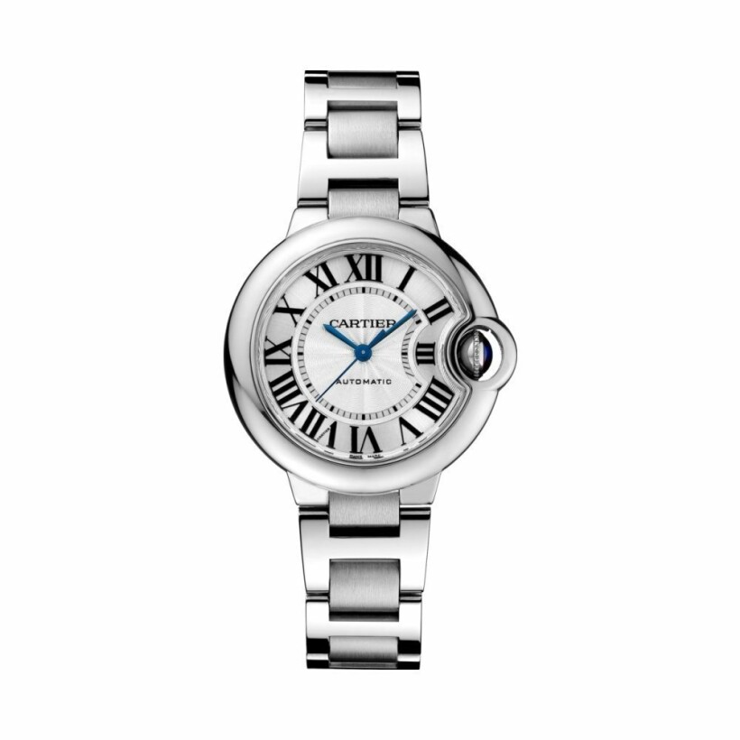 Ballon Bleu de Cartier watch, 33mm, automatic movement, steel