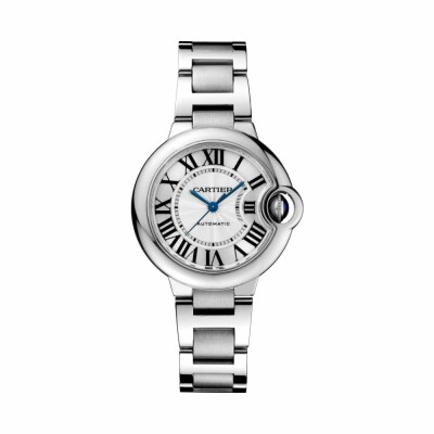 Montre Ballon Bleu de Cartier 33mm, mouvement automatique, acier