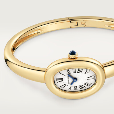 Cartier Baignoire Mini model, size 16, quartz movement, yellow gold watch