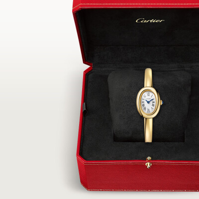 Cartier Baignoire Mini model, size 16, quartz movement, yellow gold watch