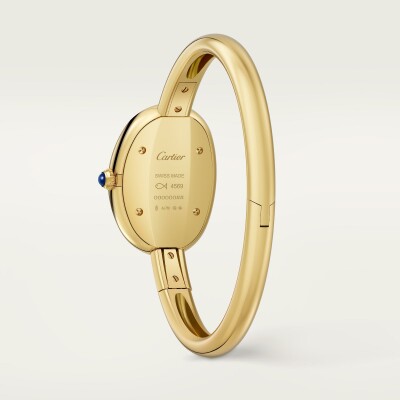 Montre Baignoire de Cartier Petit modèle, taille 16, mouvement quartz, or jaune