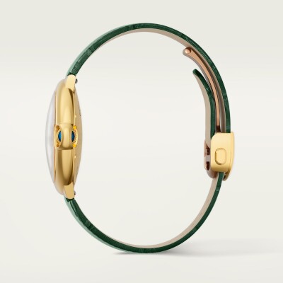 Montre Ballon Bleu de Cartier 40mm, mouvement automatique, or jaune, cuir