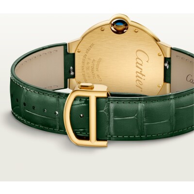 Montre Ballon Bleu de Cartier 40mm, mouvement automatique, or jaune, cuir
