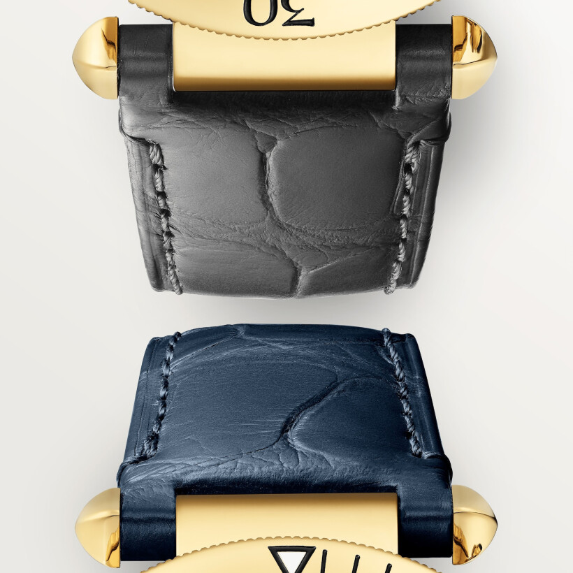 Pasha de Cartier watch, 41 mm, chronograph, automatic movement, 18K yellow gold, interchangeable leather straps
