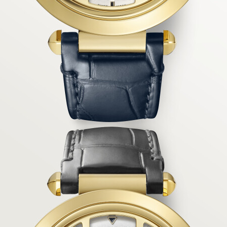 Montre Pasha de Cartier 41 mm, mouvement automatique, or jaune, bracelets cuir interchangeables