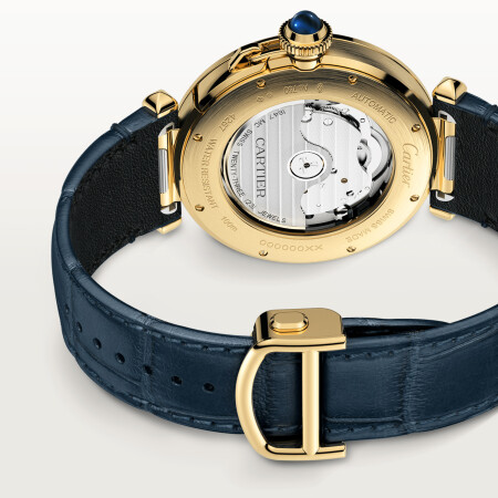 Montre Pasha de Cartier 41 mm, mouvement automatique, or jaune, bracelets cuir interchangeables