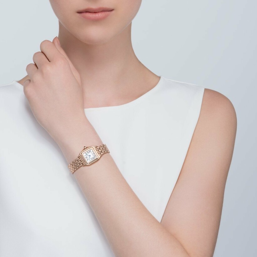 Panthère de Cartier watch, Small model, quartz movement, rose gold