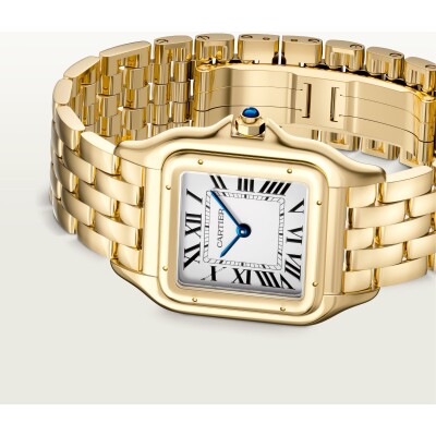 Panthère de Cartier watch, large model, quartz, yellow gold 