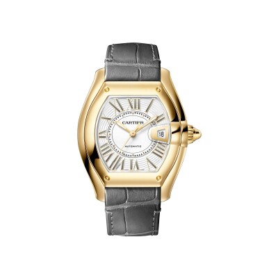Roadster watch Large model, automatic movement, yellow gold, interchangeable metal bracelet and leather straps