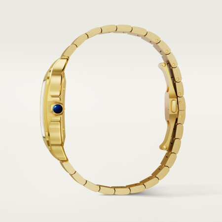 Montre Santos de Cartier, Grand modèle, mouvement automatique, or jaune, bracelets métal et cuir interchangeables