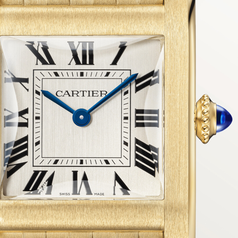 Tank Normale Cartier watch Large model, hand-wound mechanical movement, yellow gold