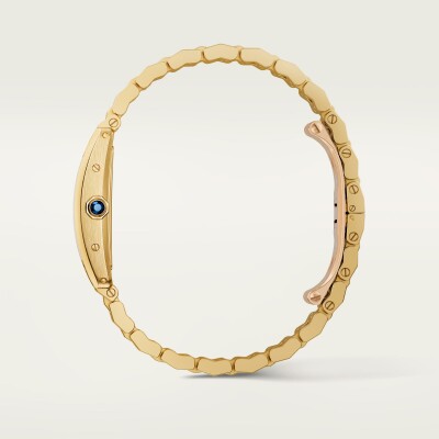 Tank Américaine watch Mini model, quartz movement - high autonomy, yellow gold