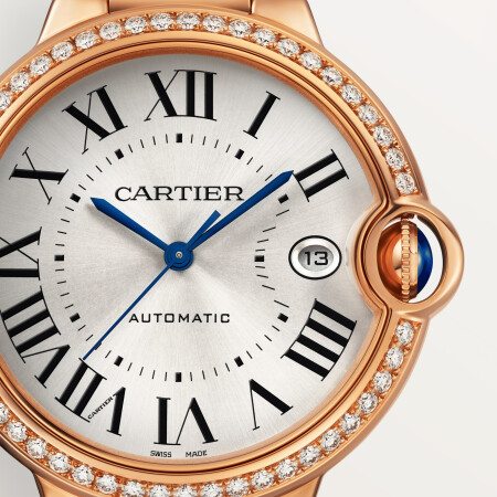 Montre Ballon Bleu de Cartier 40mm, mouvement automatique, or rose , diamants