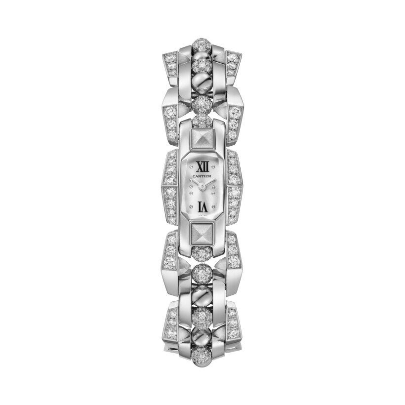 Clash [Un]limited Cartier watch Small model, quartz movement, rhodium-finish white gold, diamonds