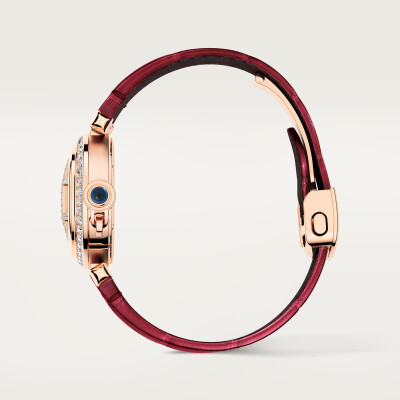 Montre Pasha de Cartier 30 mm, mouvement quartz, or rose, diamants, bracelets cuir interchangeables