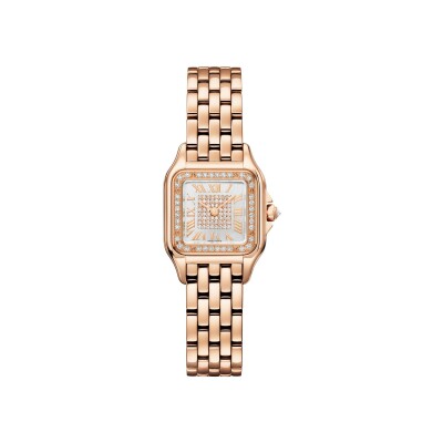 Montre Panthère de Cartier Petit modèle, quartz, or rose, diamants