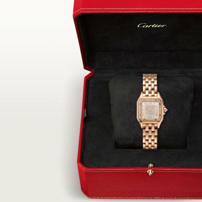 Montre Panthère de Cartier Petit modèle, quartz, or rose, diamants