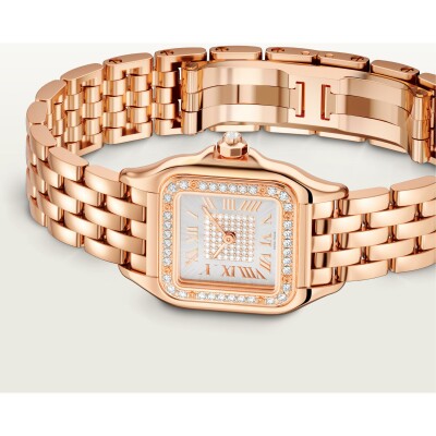 Montre Panthère de Cartier Petit modèle, quartz, or rose, diamants