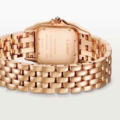 Panthère de Cartier watch, Medium model, quartz movement, pink gold, diamonds