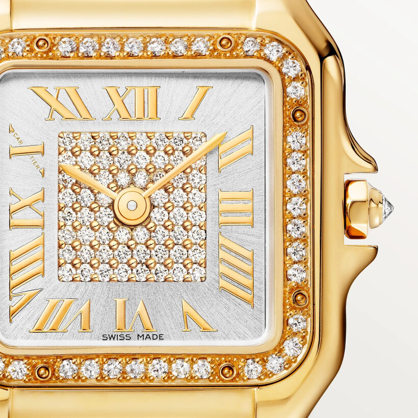 Montre Cartier Panthère de Cartier Moyen modèle, mouvement quartz, or jaune, diamants