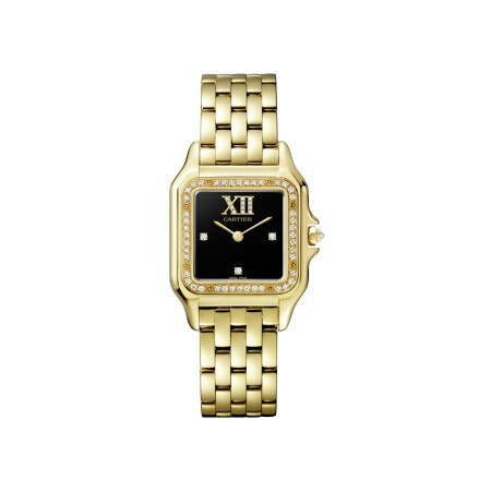 Panthère de Cartier watch Medium model, quartz movement, yellow gold, diamonds