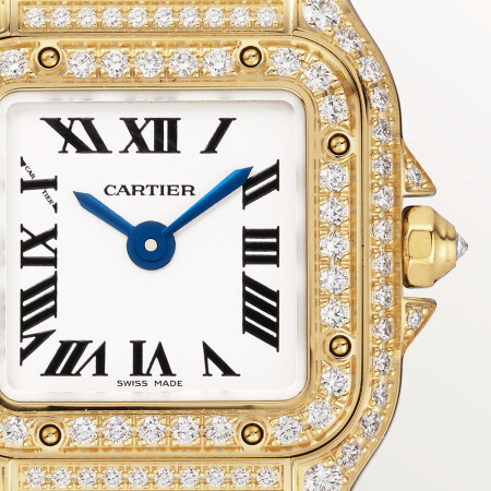 Panthère de Cartier watch Small Model, mouvement à quartz, or jaune, diamants