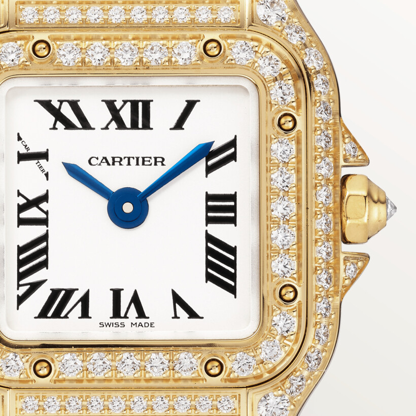 Montre Panthère de Cartier Petit modèle, mouvement à quartz, or jaune, diamants
