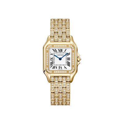 Montre Panthère de Cartier Moyen modèle, mouvement quartz, or jaune, diamants