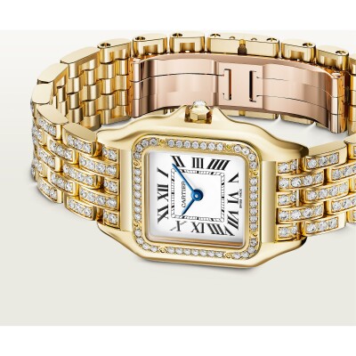 Montre Panthère de Cartier Moyen modèle, mouvement quartz, or jaune, diamants