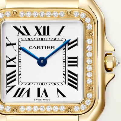 Montre Panthère de Cartier Moyen modèle, mouvement quartz, or jaune, diamants