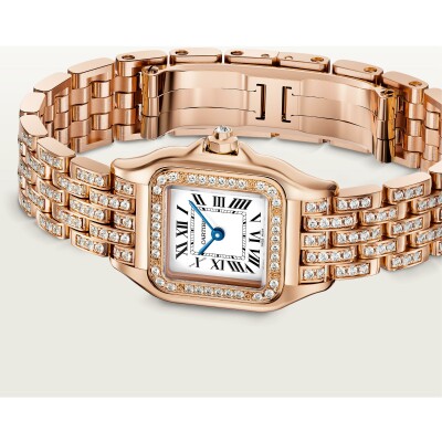 Montre Panthère de Cartier Petit modèle, mouvement quartz, or rose, diamants
