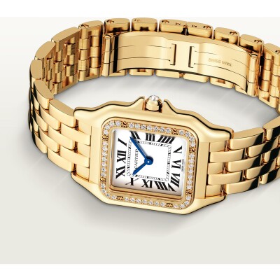 Montre Panthère de Cartier Moyen modèle, mouvement quartz, or jaune, diamants