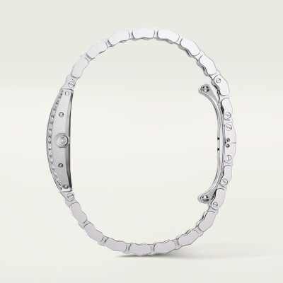 Montre Tank Américaine de Cartier Mini modèle, mouvement quartz - haute autonomie, or gris, diamants