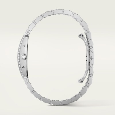 Montre Tank Américaine de Cartier Petit modèle, mouvement quartz - haute autonomie, or gris, diamants