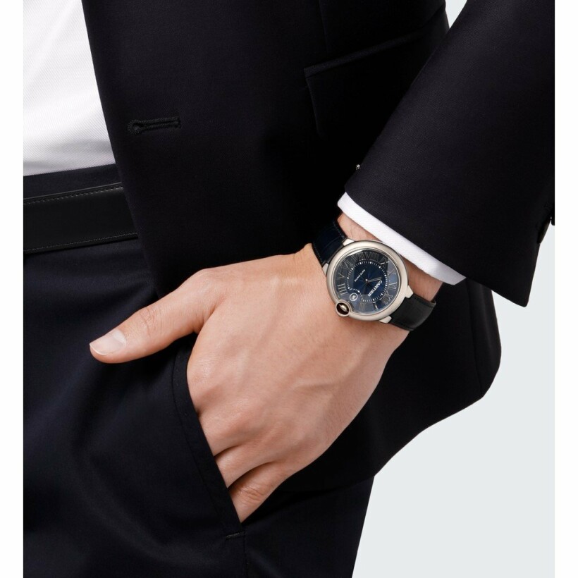 Ballon Bleu de Cartier watch, 42mm, automatic movement, steel