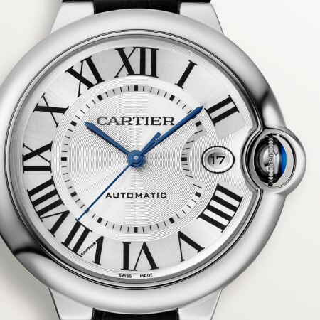 Montre Ballon Bleu de Cartier 40mm, mouvement automatique, acier, cuir