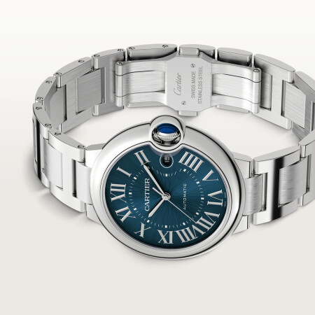 Cartier Ballon Bleu watch, 40mm, automatic movement, steel