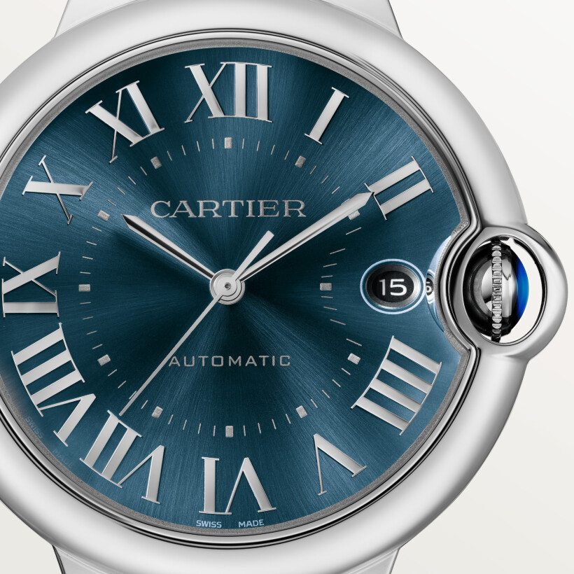 Cartier Ballon Bleu watch, 40mm, automatic movement, steel