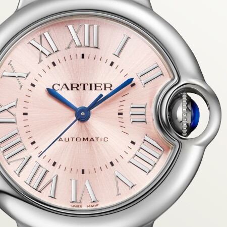 Montre Ballon Bleu de Cartier, 33mm, mouvement mécanique automatique, acier