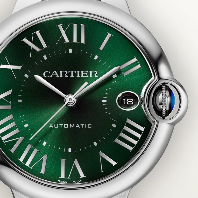 Ballon Bleu de Cartier watch, 40 mm, automatic mechanical movement, steel